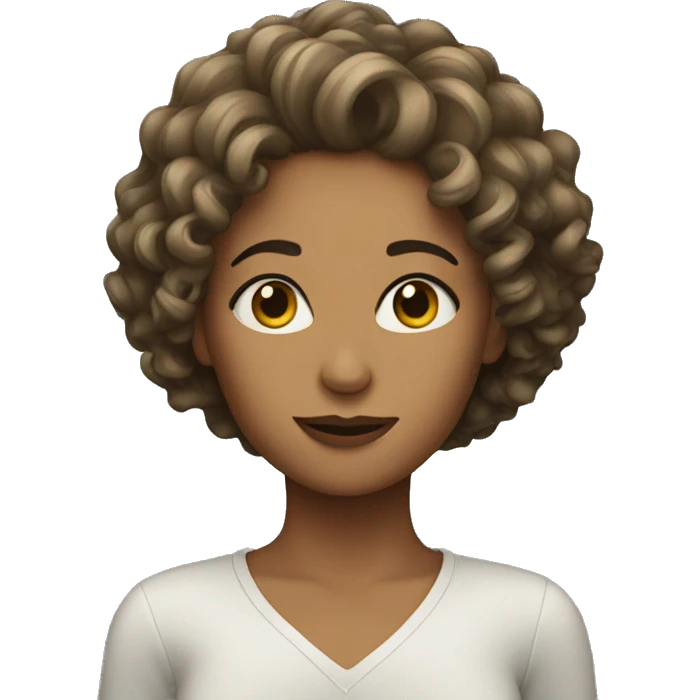 a woman wit curly hair  emoji