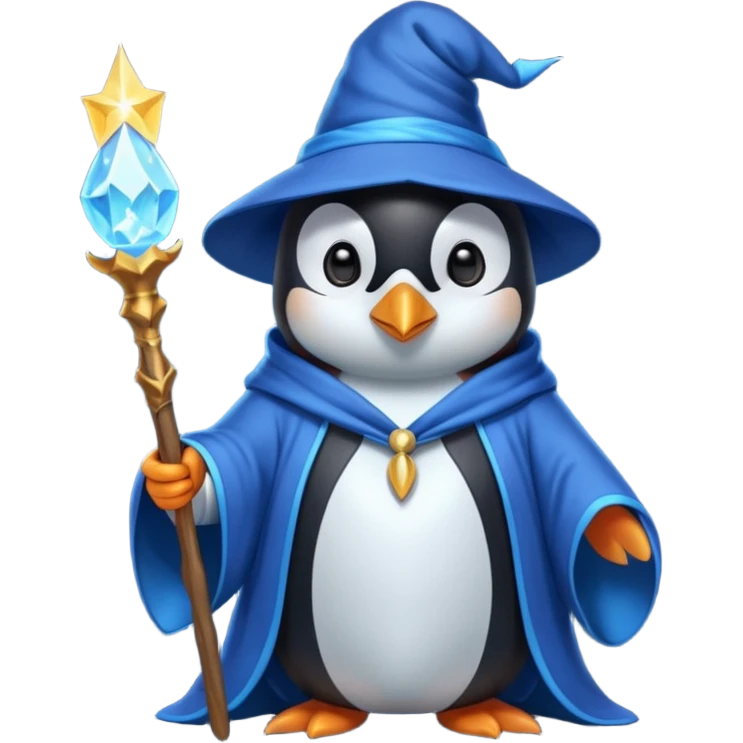Penguin Wizard emoji