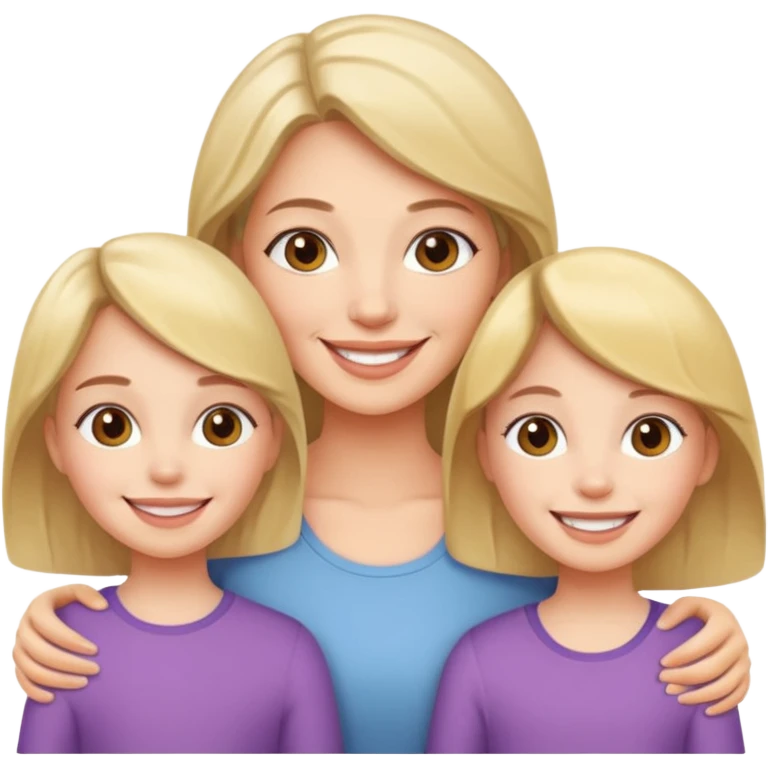 A mum and her two daughters emoji