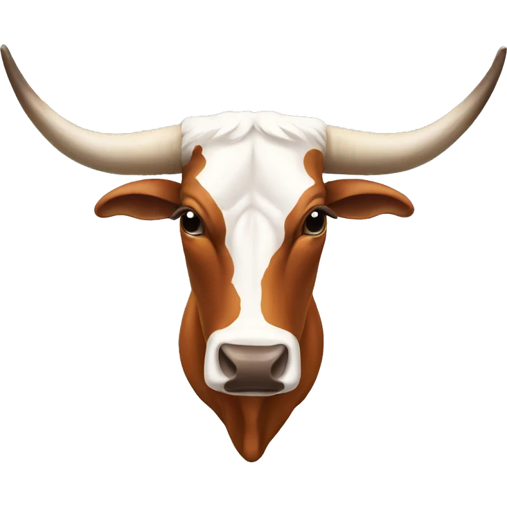 Upside down Texas longhorn emoji