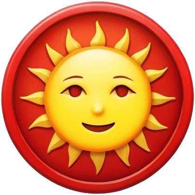 A sun inside a forbidden sign emoji