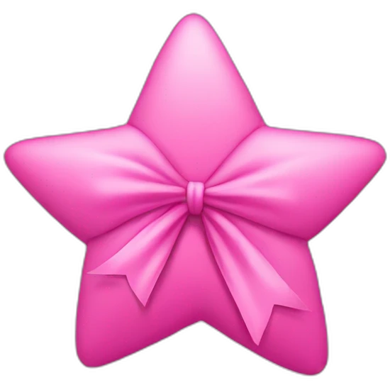 Pink star with a bow emoji