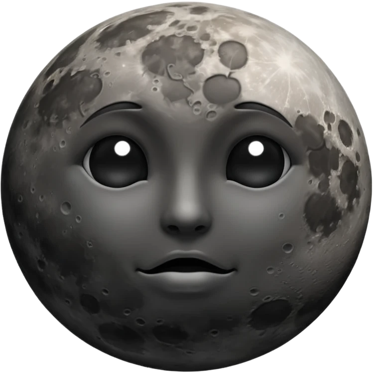 Black full moon without face emoji