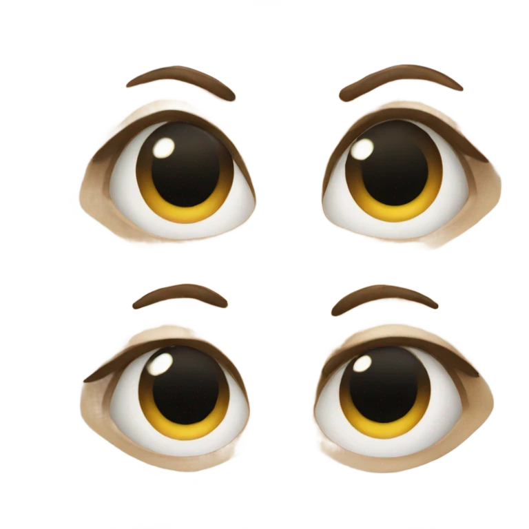 Eyes looking opposite directions  emoji