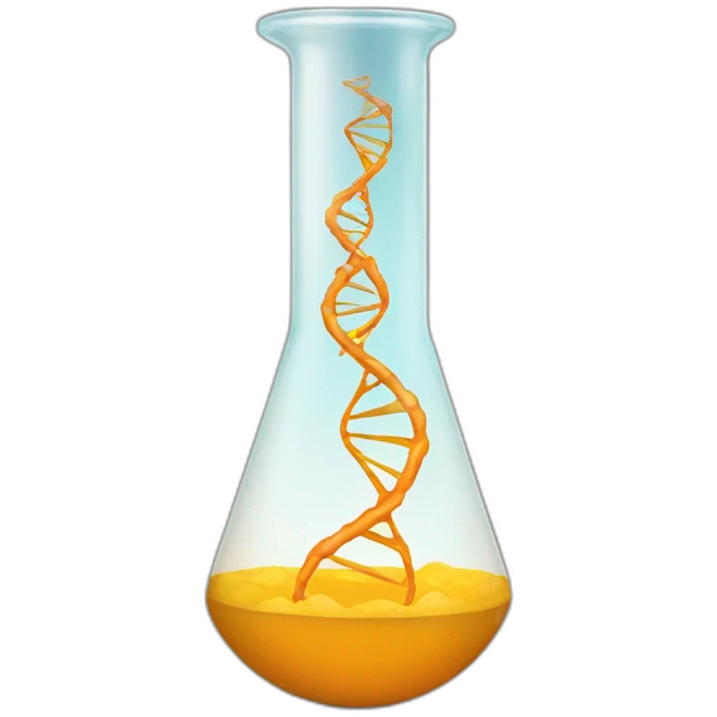 beaker with dna molecule  emoji