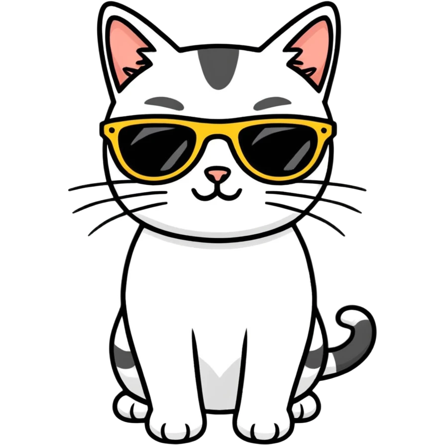 Cat with sunglasses emoji
