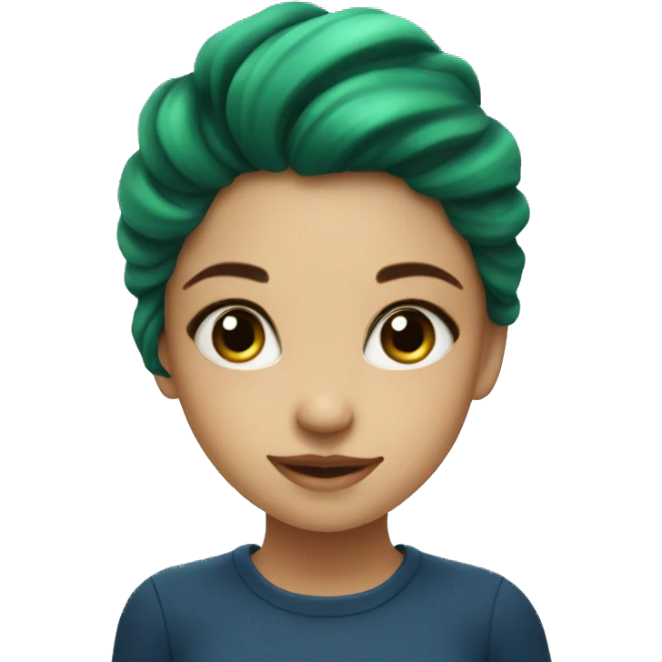 Cute spirulina girl  emoji