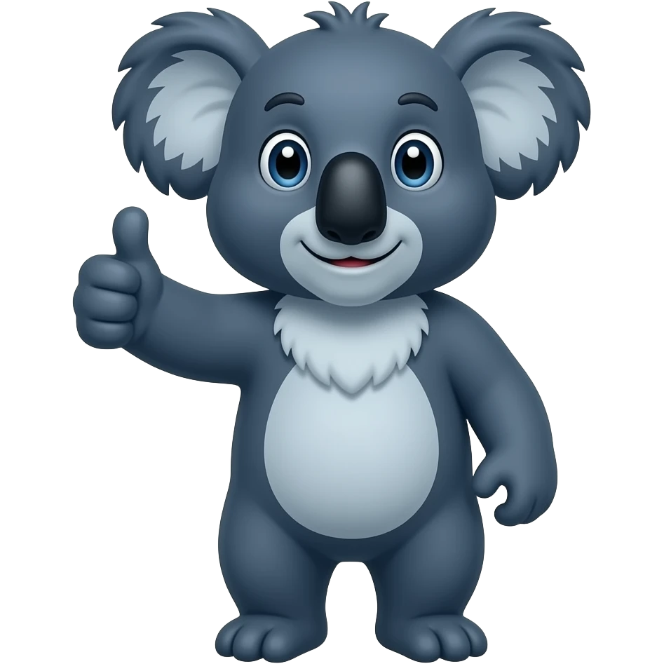 Navy Blue Koala bear giving thumbs up emoji