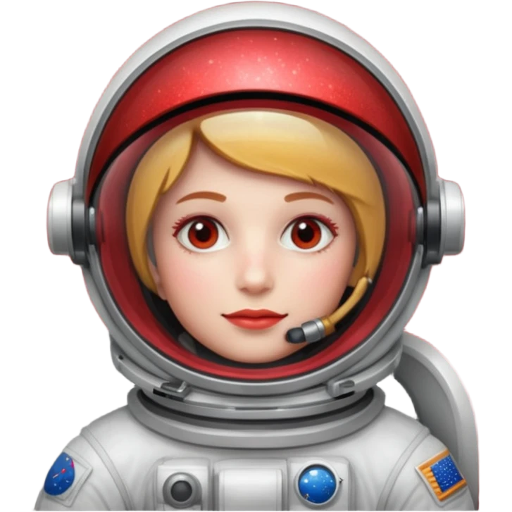 red glitter astronaut emoji