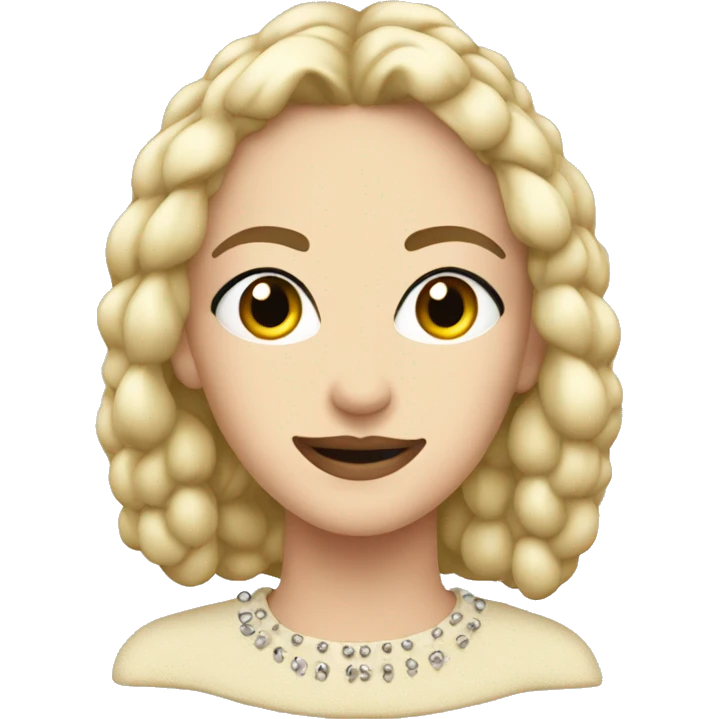 Ladies Cream Studded sweater emoji