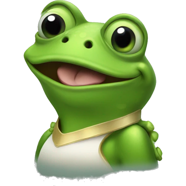 Singer frog emoji