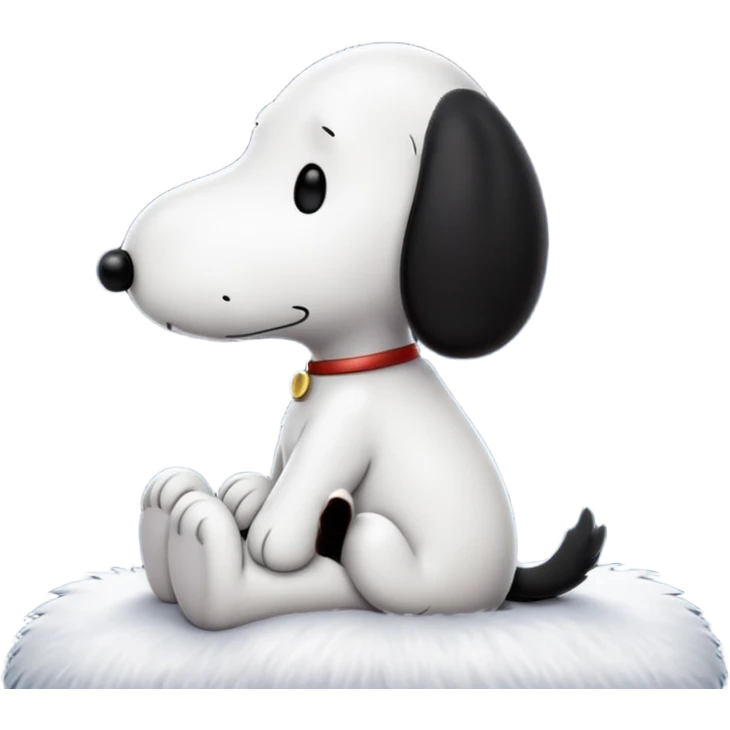 🌙🐾✨ Snoopy watching stars quietly emoji