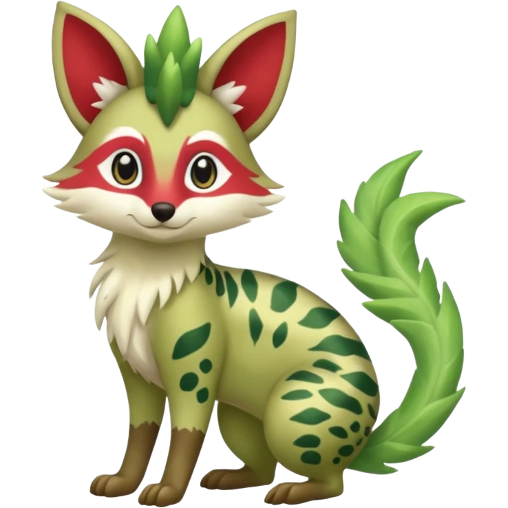 Virizion-Aurora-Genet-Amaura-Shaymin-hybrid-creature (full body) emoji