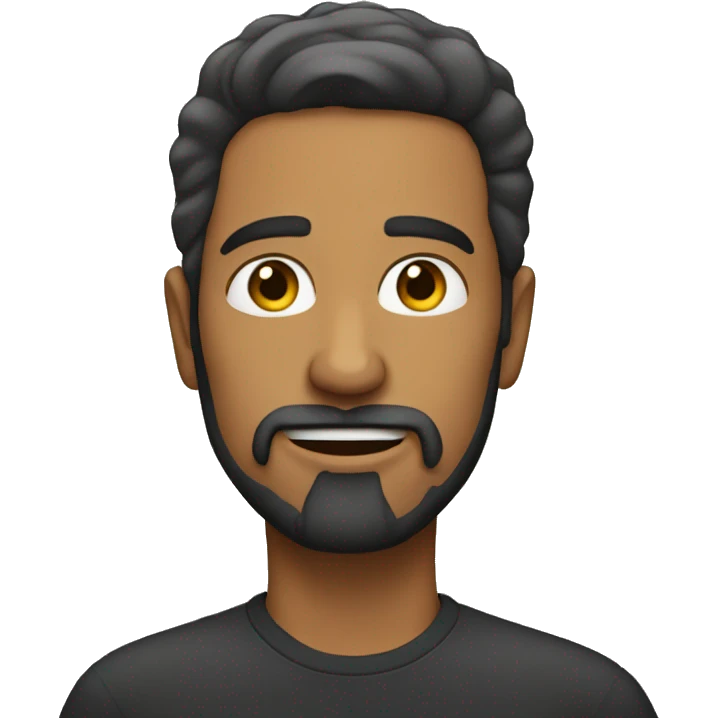 "A guy with a goatee and wearing eyelashes." emoji