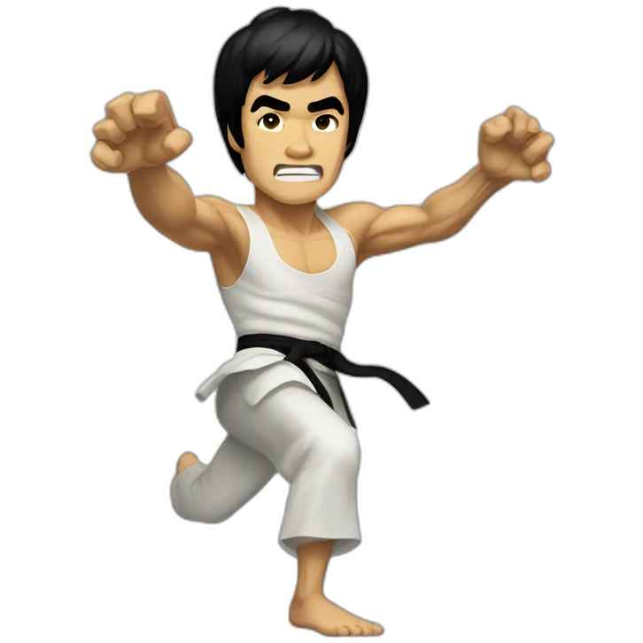 Bruce-Lee-attack emoji