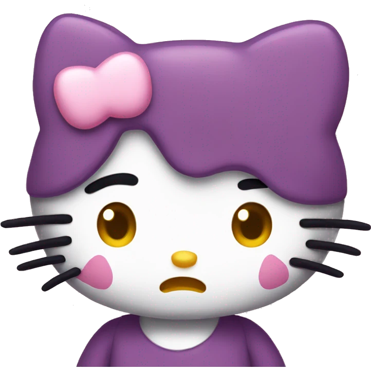 Sad hello kitty emoji