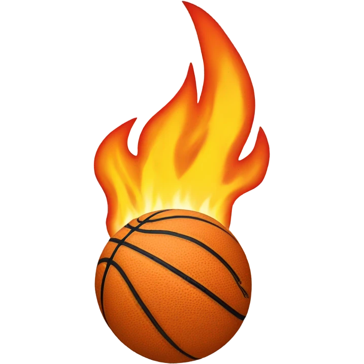 Basketball on fire emoji