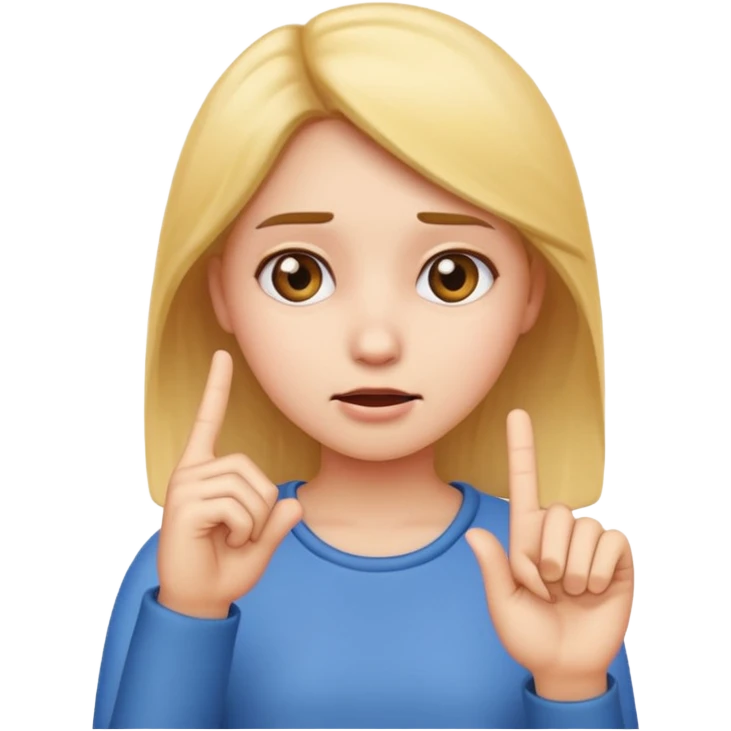 confused girl emoji with index finger in the air emoji