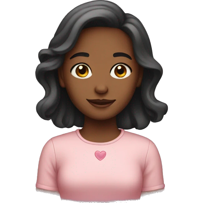 Girl with love emoji