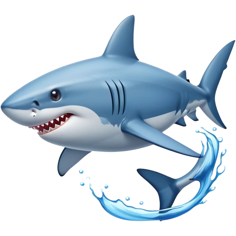 Shark wearing blue Nike shoes emoji