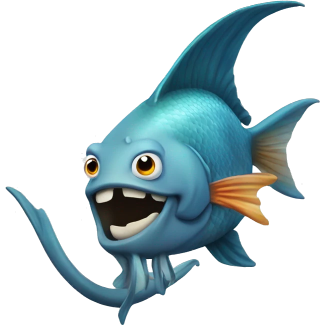 Fish with horn emoji