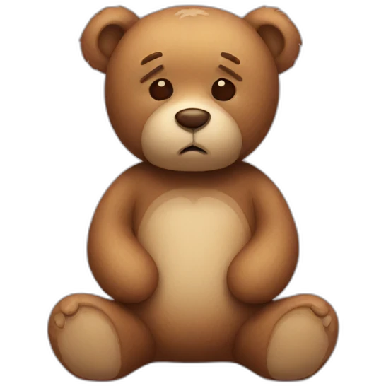 Sad teddy bear emoji