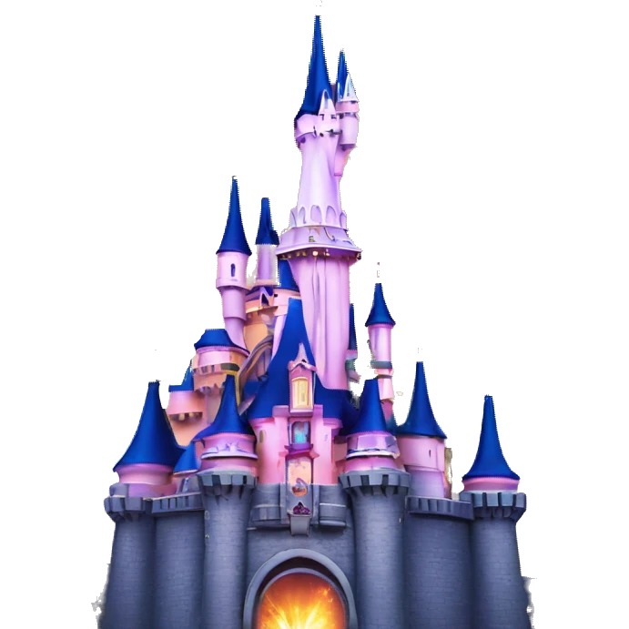Disneyland paris castle with fireworks emoji