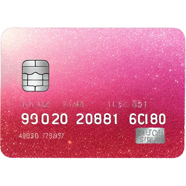 Pink ombre debit card with glitter  emoji