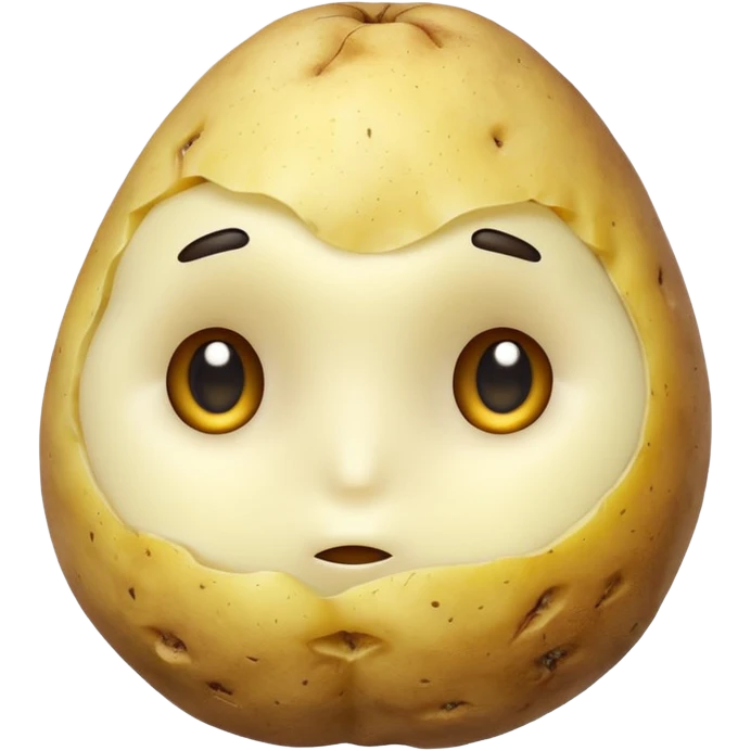 peeled potato vegetable frontal view emoji