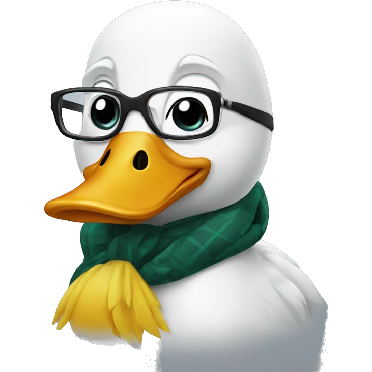 Duck with glasses  emoji