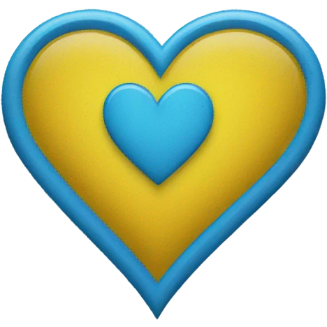 heart yellow white blue emoji