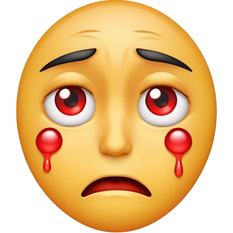 A emoji that looks like it was hit with the most gut wrenching text ever emoji
