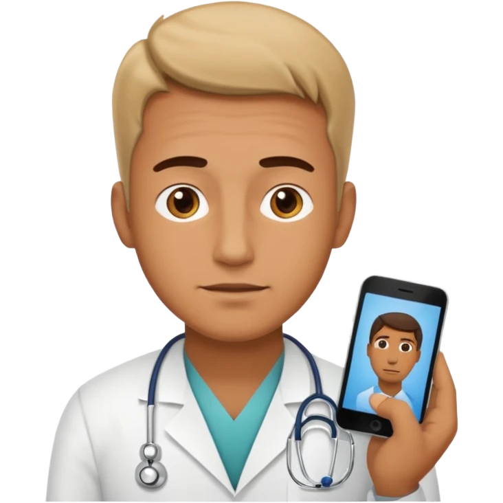 A male customer, not a doctor or professional medical person, who has been looking for feedback or advice on a medical condition. I want to see the two options. No headset or computers. emoji
