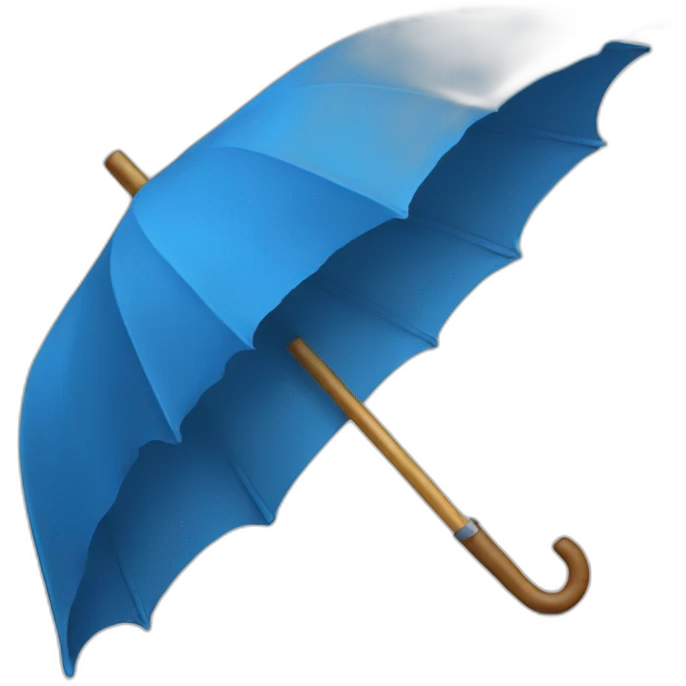 blue umbrella broken emoji
