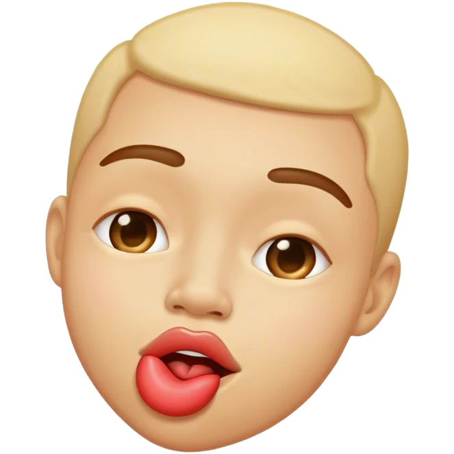 Person giving funny kiss  emoji
