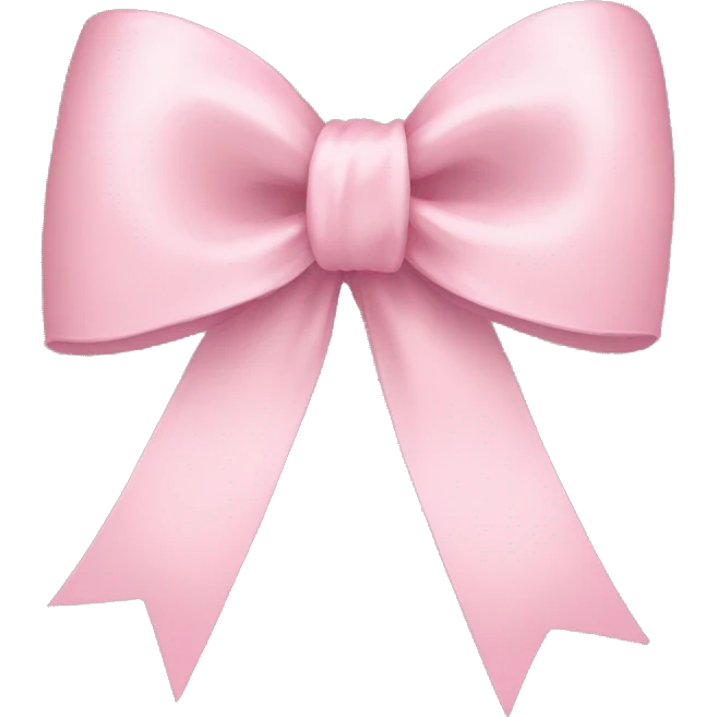 light pink ribbon bow emoji