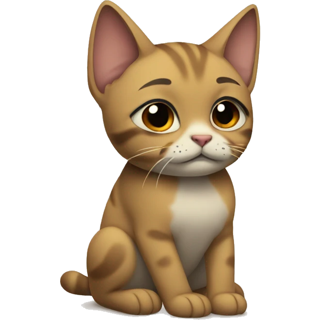 A crying sad kittem  emoji