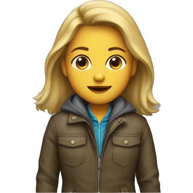 The girl in the jacket emoji