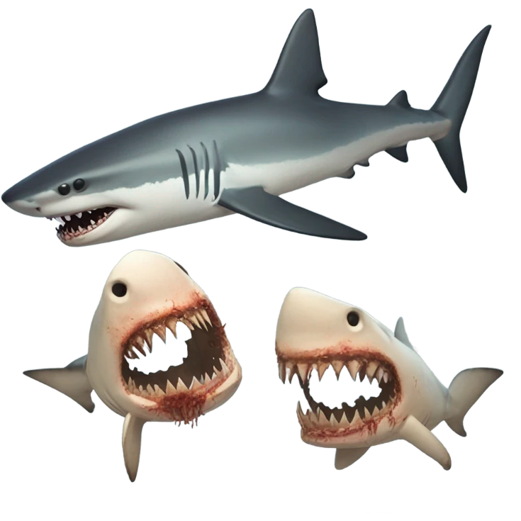 Zombie shark  emoji