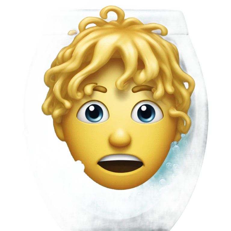 Head sticking out of toilet  emoji