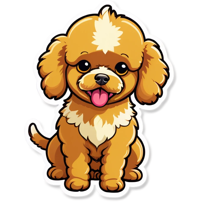 Golden toy poodle vomiting emoji