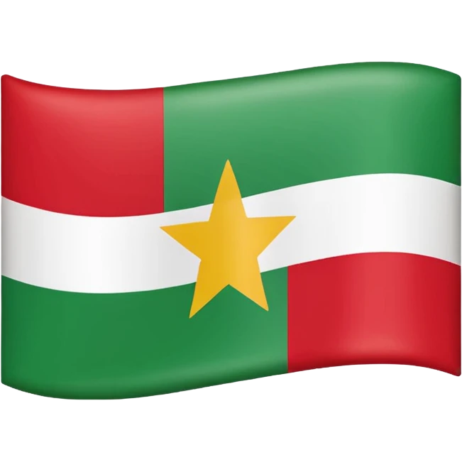 Suriname flag with the star on the left side emoji