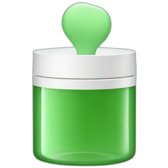 cosmetics jar green emoji