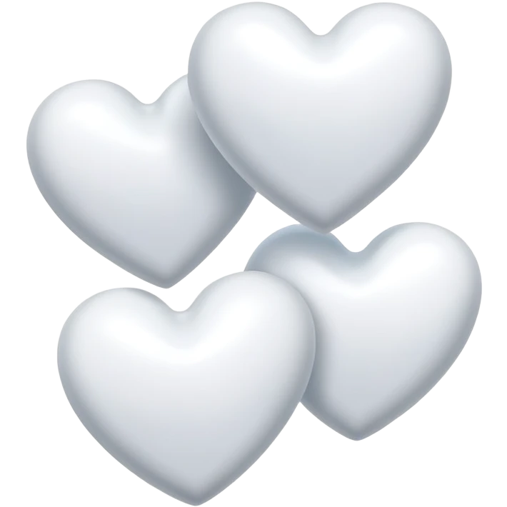 Fresh White hearts floating in the air emoji