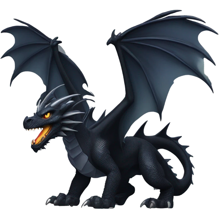 A black dragon  emoji