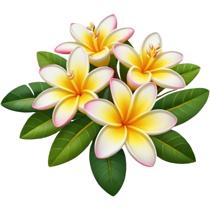 Make a bouquet of plumerias   emoji