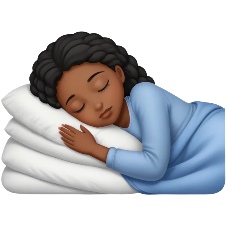 Menina negra dormindo emoji