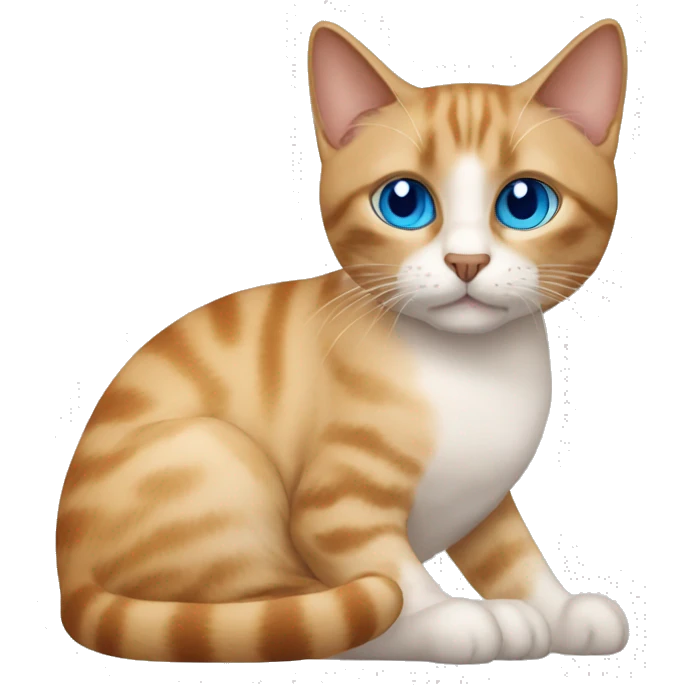 Tabbtwo cats, one Siamese cat with blue eyes and one  tabby ginger cat emoji