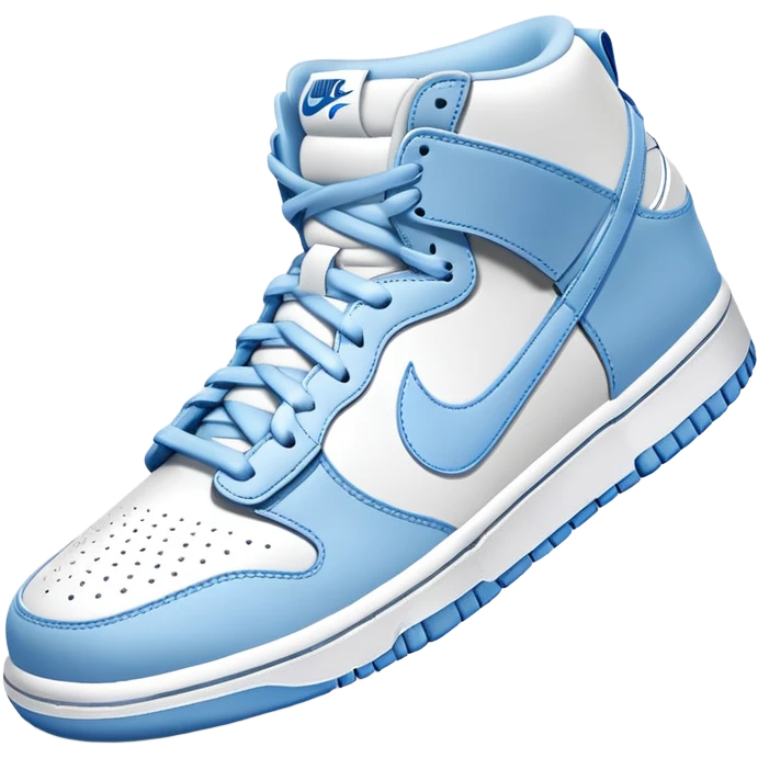 White and Light blue women’s Nike dunks emoji