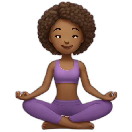 Girl yoga emoji